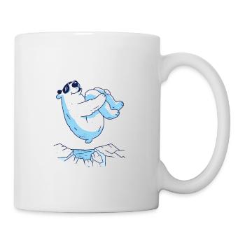 Ganz dünnes Eis mein Freund Klimawandel - Tasse - Weiß - Rechts