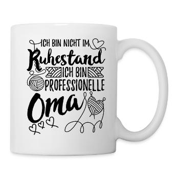 Professionelle Oma Rentnerin Ruhestand Großmutter - Tasse - Weiß - Rechts