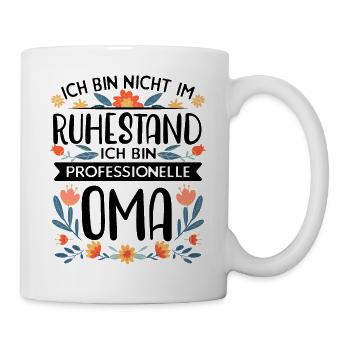 Professionelle Oma Rentnerin Ruhestand Großmutter - Tasse - Weiß - Rechts