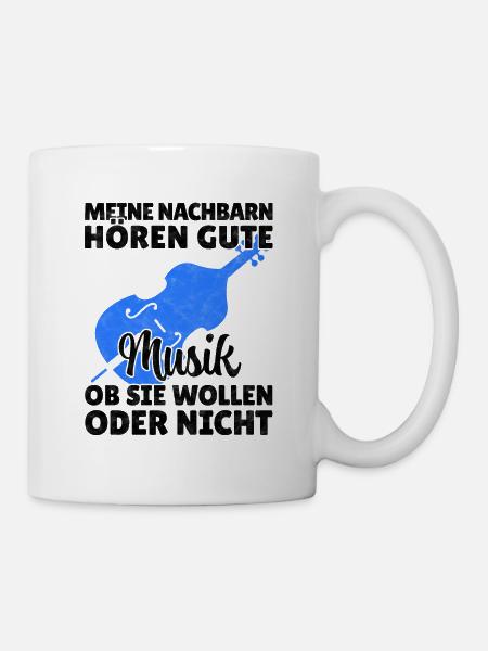 Cello gute Musik Violoncello Cellist Spruch - Tasse - Weiß