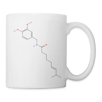 Capsaicin Molecule - Colored Structural Formula - Mug - white - Right