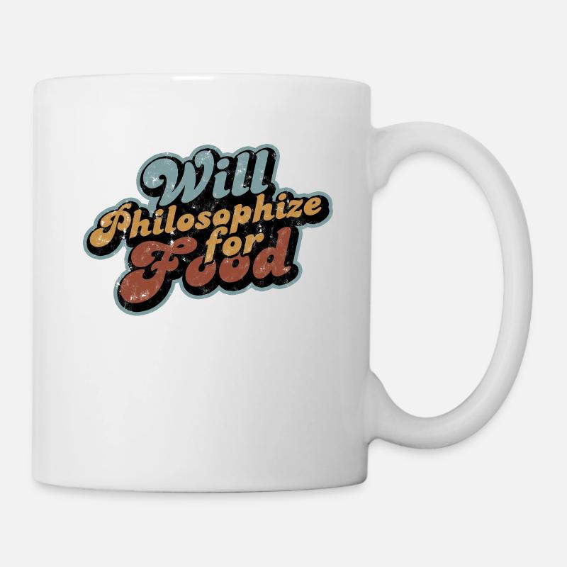 Philosophera-t-il pour la nourriture - Philosophie de cru - Mug blanc - blanc