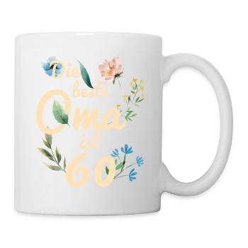 Die beste Oma ist 60 Jahre alt Geschenk 1961 - Tasse - Weiß - Rechts
