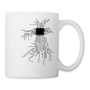 CPU Technik Nerd Computerchip Programmierer - Tasse - Weiß - Rechts