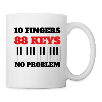 10 fingers 88 keys no problem! Klavier Piano - Mug - white - Right