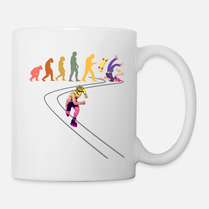 Roller skate roller roller rollers en ligne - Mug blanc - blanc