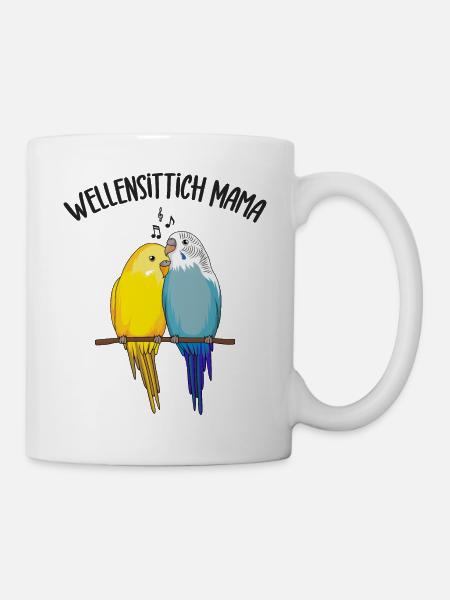Wellensittich - Tasse - Weiß