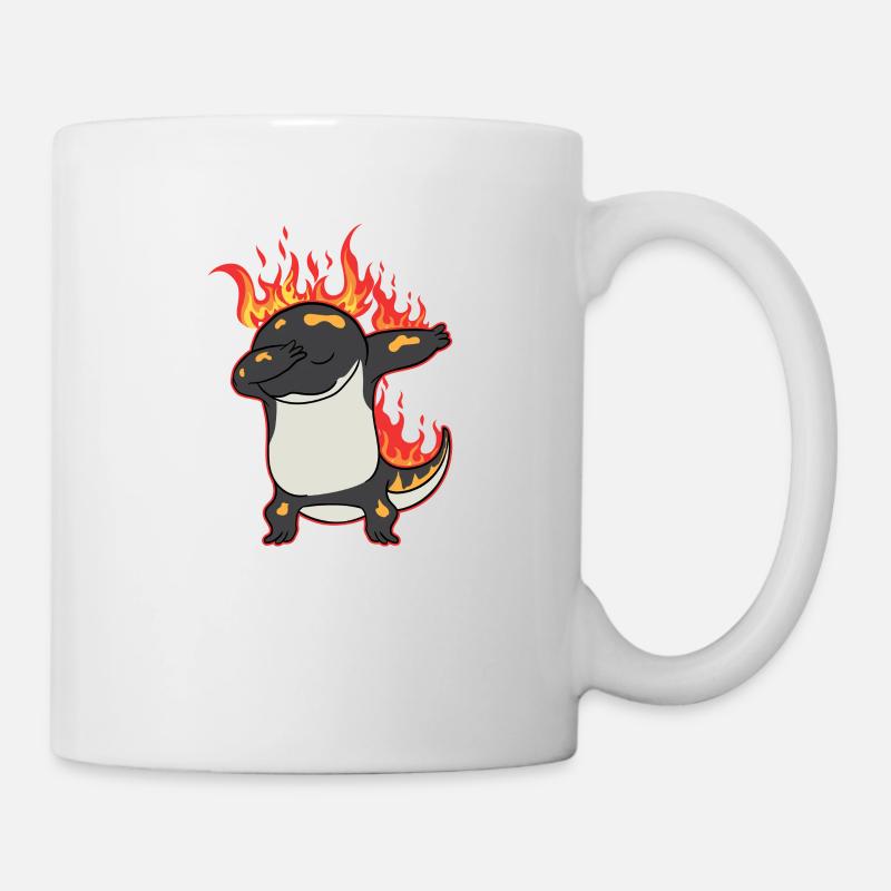 Dabbing Salamander Feuersalamander - Tasse - Weiß