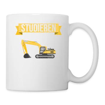 Studieren kann jeder Bagger fahren nur die Besten - Tasse - Weiß - Rechts