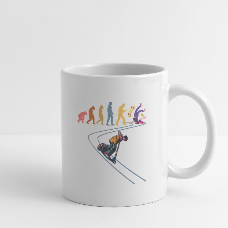 Trottinette cascadeur roller rollers de cascade roller Mug blanc