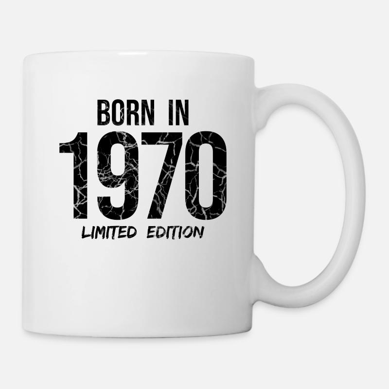 51e anniversaire - BORN IN 1970 LIMITED EDITION - Mug blanc - blanc