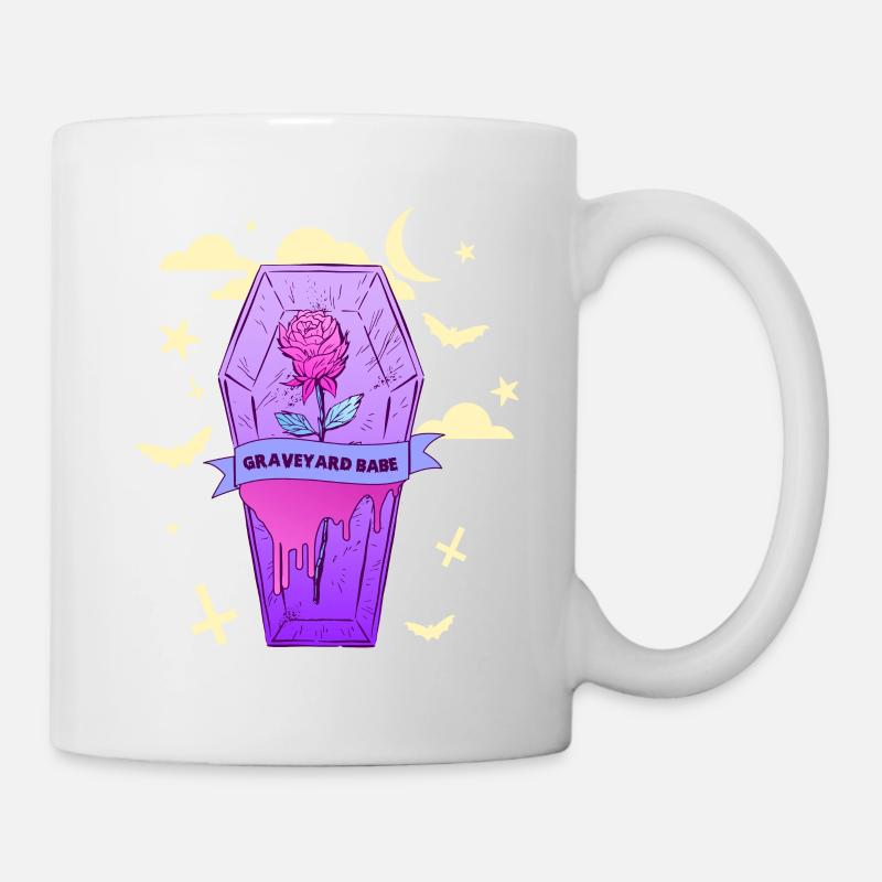 Graveyard Babe, Pastel Goth E-Girl Soft Goth - Mug blanc - blanc