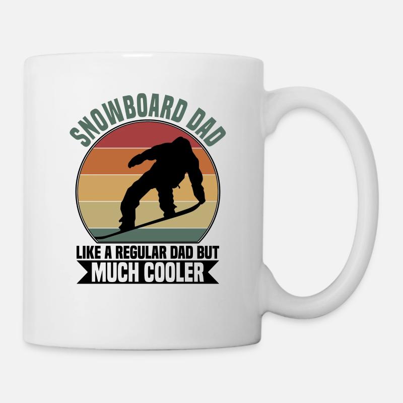 Snowboard dad - Tasse - Weiß
