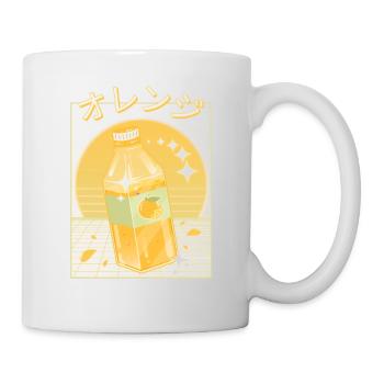 Retro japanische Orange Soda - Vaporwave Ästhetik - Tasse - Weiß - Rechts