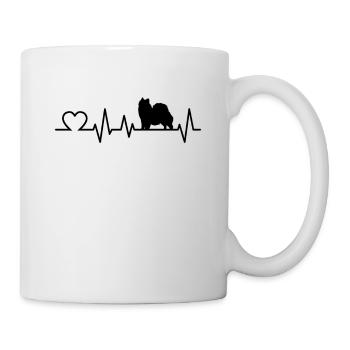 Eurasier heartbeat pointed dog gift - Mug - white - Right