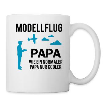 RC Flugzeug Modellflug Papa Vater Herren Geschenk - Tasse - Weiß - Rechts