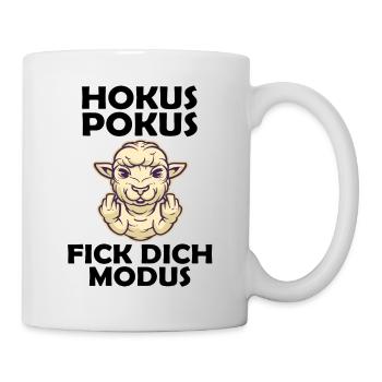 Hokus Pokus fick dich Modus Schaf Arbeit - Tasse - Weiß - Rechts