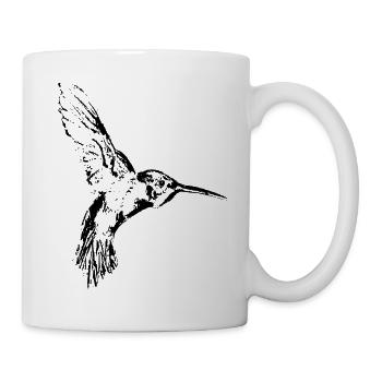 Hummingbird black - Mug - white - Right