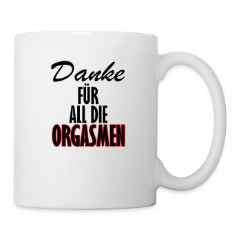 Danke für all die Orgasmen Geschenk Beziehung - Tasse - Weiß - Rechts