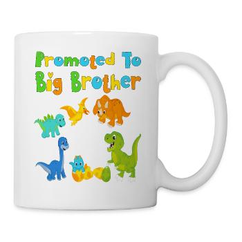 Enfin grand frère Dino - Mug blanc - blanc - Droite