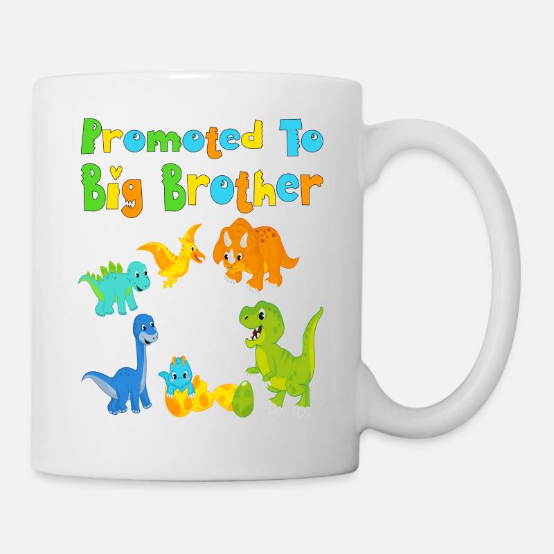 Endlich großer Bruder Dino - Tasse - Weiß