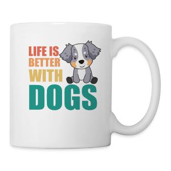 Australian Sheperd Life Dogs - Mug - white - Right