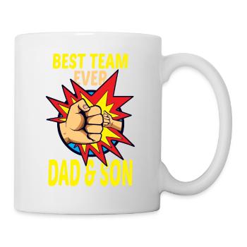 Father and Son Best Team Forever Gift Dad - Mug - white - Right