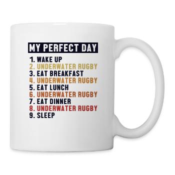 Underwater Rugby Perfect Day Wassersport - Tasse - Weiß - Rechts