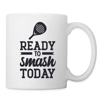 ready to smsh today- Padel tennis - Tasse - Weiß - Rechts