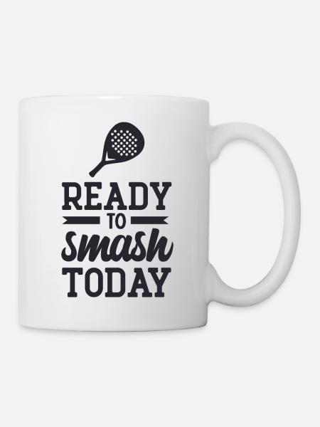 ready to smsh today- Padel tennis - Mug blanc - blanc