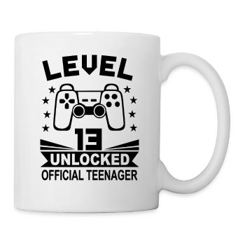 13. Geburtstag Gaming Level 13 Unlocked Geschenk - Tasse - Weiß - Rechts