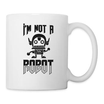 I’m Not A Robot Funny Robotics Engineer - Mug blanc - blanc - Droite