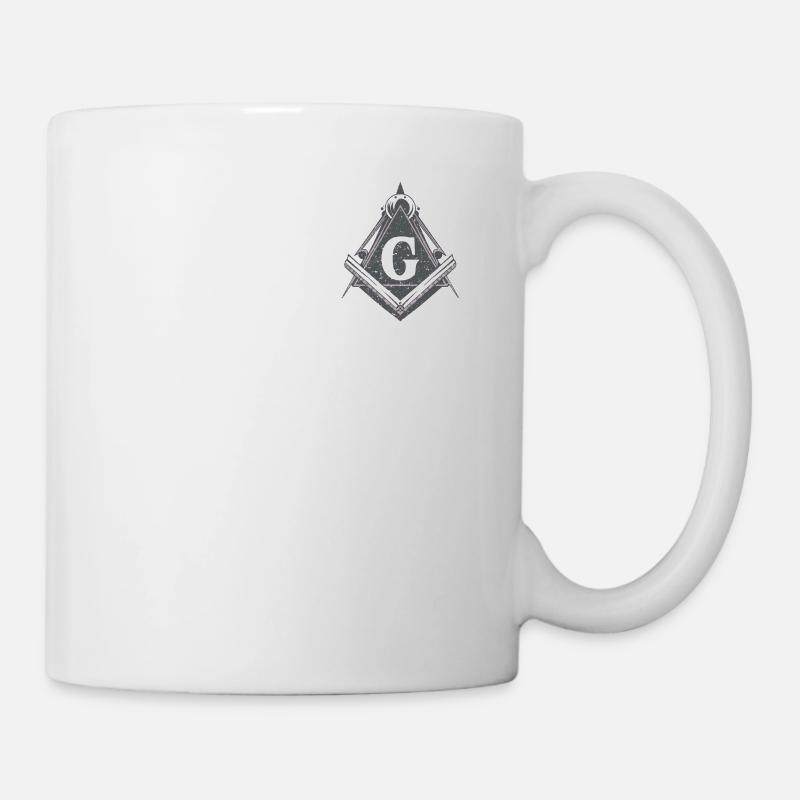 Freemasonry Symbol Pocket Shirt Mason - Mug - white