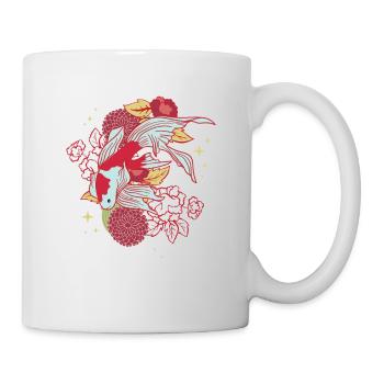 Koi Fleur Floral - Mug blanc - blanc - Droite