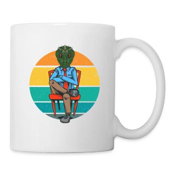 Reptiloid Echsenmensch Außerirdische Verschwörung - Tasse - Weiß - Rechts