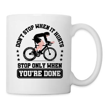 Cycologist Road Cyclist Road Bike Cycling Quote - Tasse - Weiß - Rechts