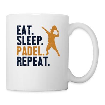Eat Sleep Padel Repeat Platform Tennis Paddleball - Mug - white - Right