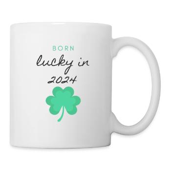 Born lucky in 2024! - Mug - white - Right