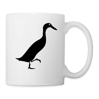 Ente Entchen Quietscheente Quak Laufente - Tasse - Weiß - Rechts