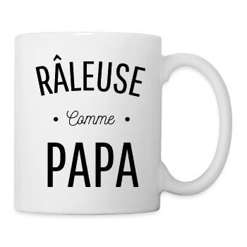 RÂLEUSE COMME PAPA idée cadeau citation humour - Mug blanc - blanc - Droite