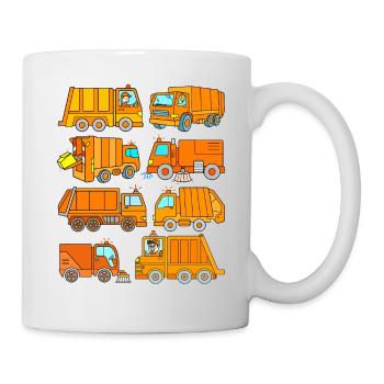 Balayeuse de collecte des ordures pour enfants - Mug blanc - blanc - Droite