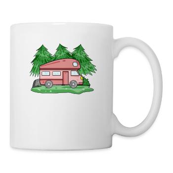 Wohnwagen Camper Geschenk - Tasse - Weiß - Rechts