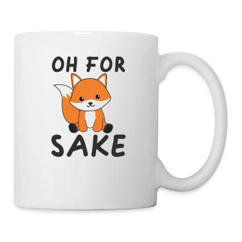 Oh for Fox sake funny foxes pun - Mug - white - Right