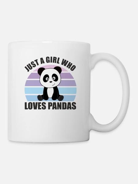 Just a Girl who loves Pandas mignons animaux - Mug blanc - blanc