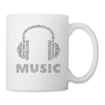 Music Headphones Music Notes Music Festival - Mug - white - Right