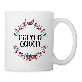 Garten Queen Garten Königin - Tasse - Weiß - Rechts