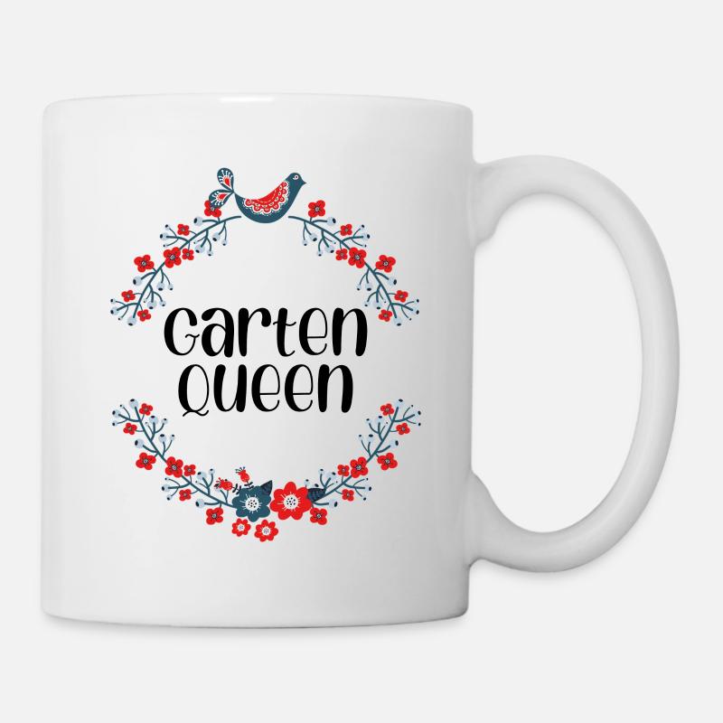Garten Queen Garten Königin - Tasse - Weiß