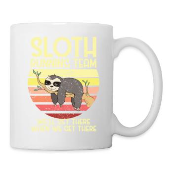 Sloth Running Team Läufer Faultier Müde Laufen - Tasse - Weiß - Rechts