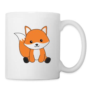 Renard doux des bois renards rouges - Mug blanc - blanc - Droite