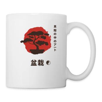 Bonsai arbre Yin et Yang symbole Japon méditation - Mug blanc - blanc - Droite